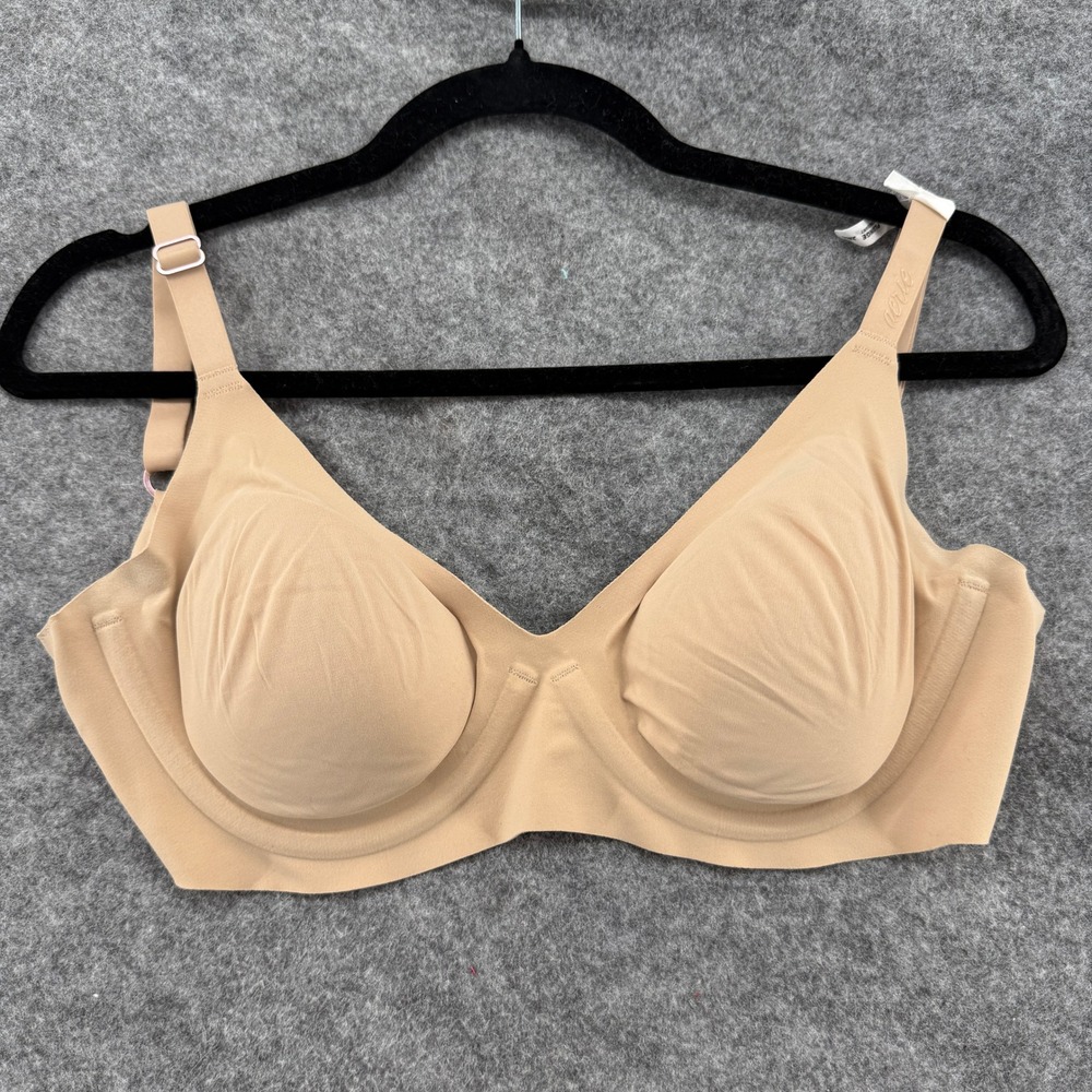 Aerie Plunge Bra Smoothez Women 32DD Tan Nude Seamless Wireless Padded Smooth